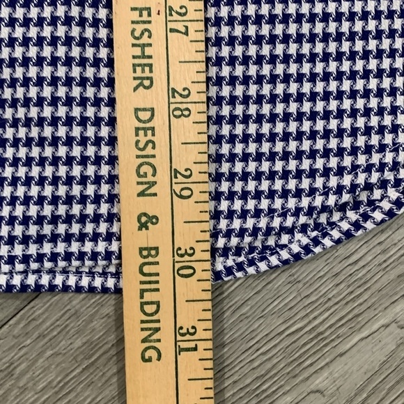 Robert Graham Check Navy Blue & White Short Sleeve Button Down Shirt size L - Picture 10 of 11